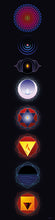 Load image into Gallery viewer, Chakra Posters 8 pieces fold-out
